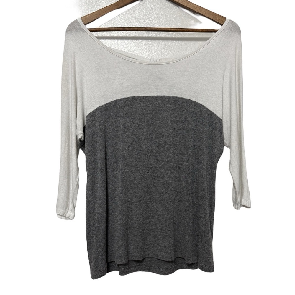 Vintage Charlotte Russe Colorblock 1/2 Sleeve Top Womens Size Medium Y2K Bow-Tie